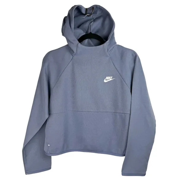 Nike Sportswear Tech Fleece Hoodie Purple Sz Medium Cropped - Image 5