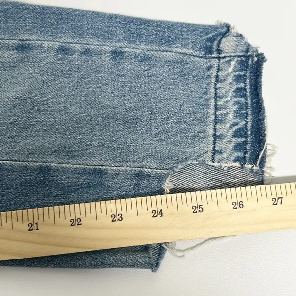 FRAME Womens Skyline Mix Denim Le Overalls‎ Suspender Raw Hem Jeans Size 25 - Image 15