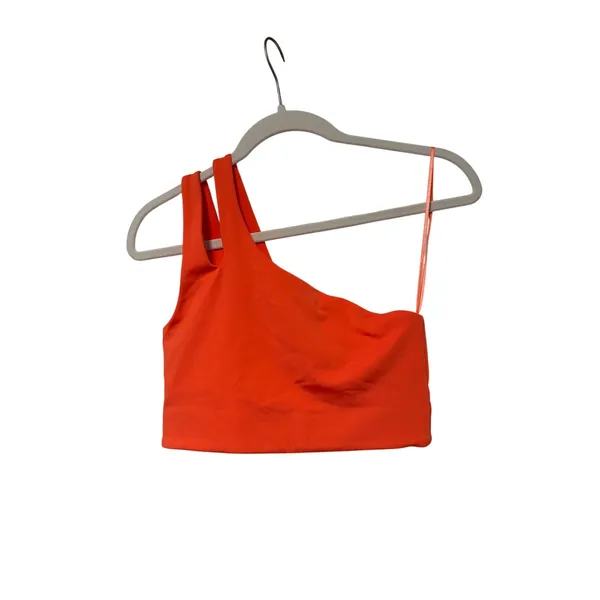 Fabletics Women’s Asymmetrical Orange Crop Top S - Image 2