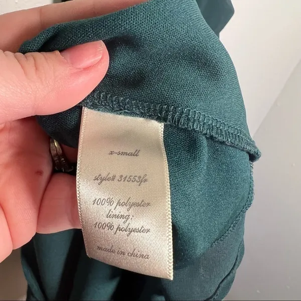 Miami Womens Sz XS Sleeveless Fit & Flare Dress Green Pleated Keyhole Francescas - Image 10
