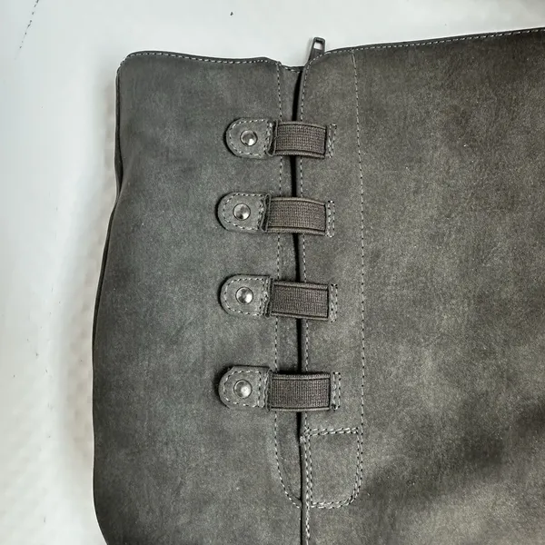 Cliffs White Mountain Tall Slouch Boots Womens 8M Faux Suede Gray Zip Up Indie - Image 4