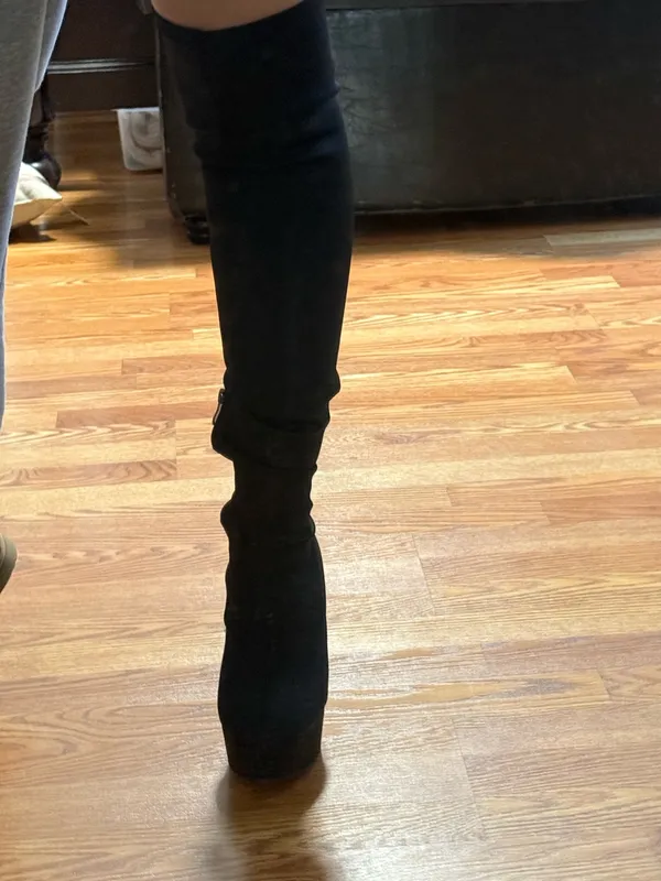 Dolls Kill Black Thigh-High Boots - Image 7