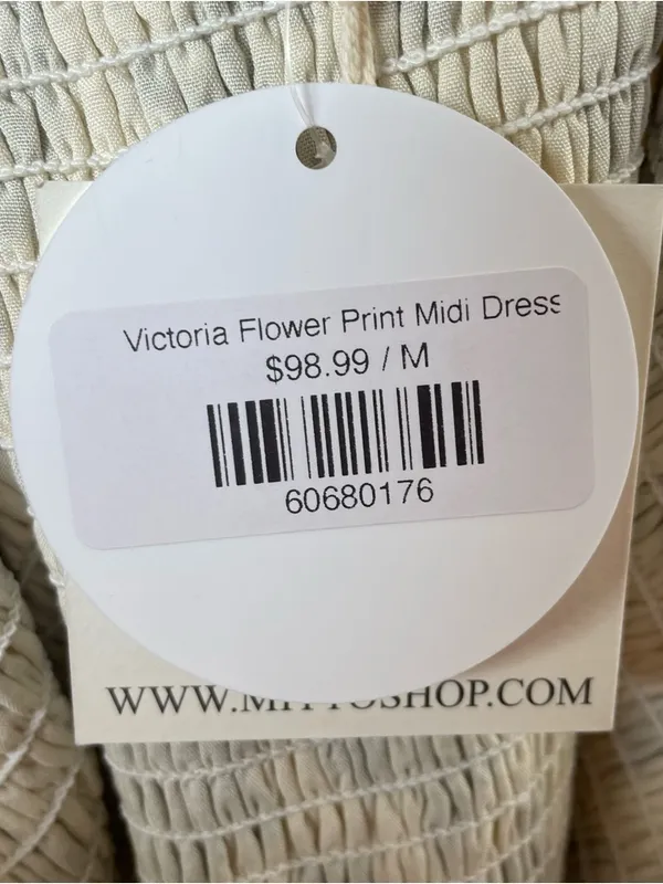 Mittoshop Victoria Flower print midi Dress NWT - Image 12