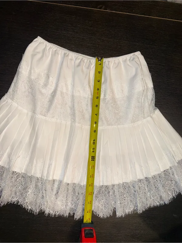 Women Y2k Lace Mini Skirt Ruffle Layered Flowy Half Slip Skirts Underskirt - Image 6