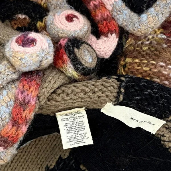 Anthropologie SLEEPING ON SNOW Loops & Angles Cardigan Sweater Wool Small - Image 10