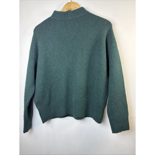 Madewell Women's Dillon Mockneck Sweater Medium Item NC649 green quiet luxury - Image 5