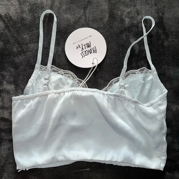 Princess Polly Old School Love Crop Top in Blue Size 0 New with tag - Image 10