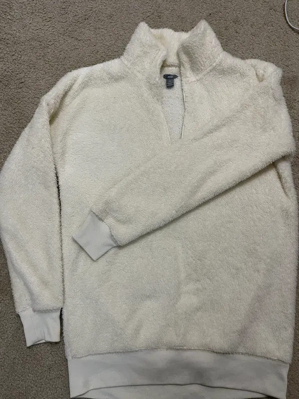 Aerie White Oversized Plush Quarter-zip - Image 3
