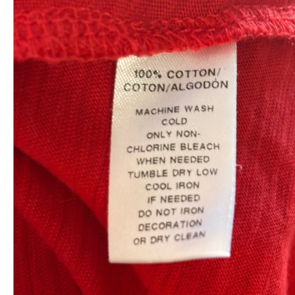 LOFT Women Vintage Soft Long Sleeve Top M Red Slub Knit Raglan Casual Minimalist - Image 5