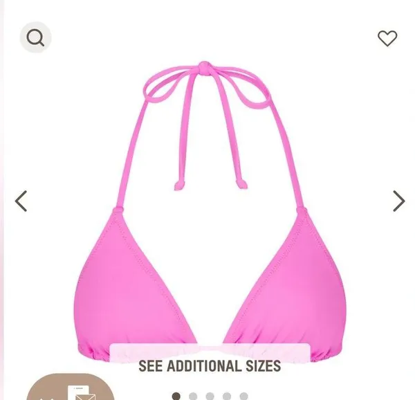 SKIMS signature swim bikini top in taffy. sold out on website! NWT! - Image 2