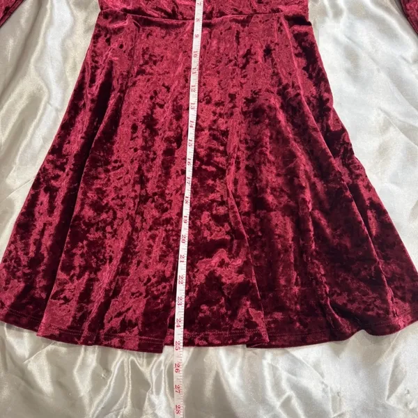 Forever 21 Crushed Velvet Wrap Dress Holiday Christmas Valentines Date Night Feminine Y2K - Image 3