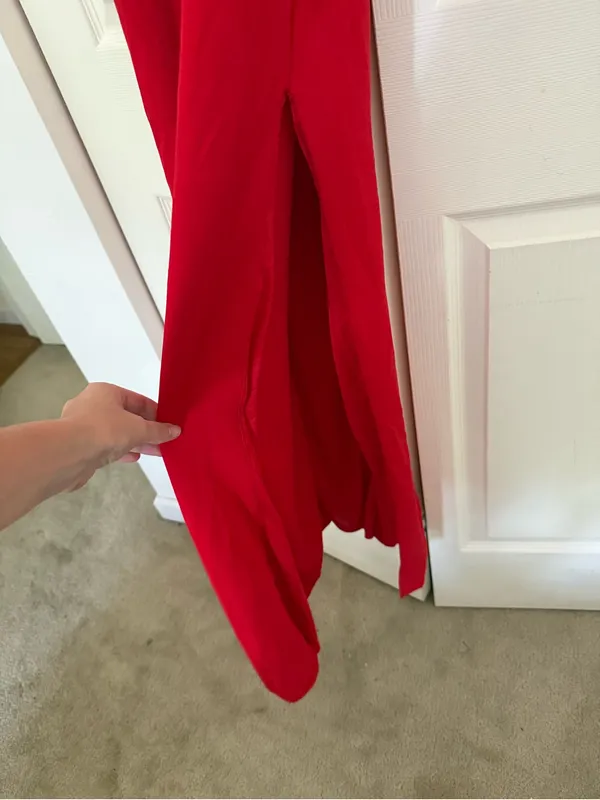 Lulu's Tayla Red Sleeveless Ruched Column Maxi Dress Long Dress Party Size Small - Image 5