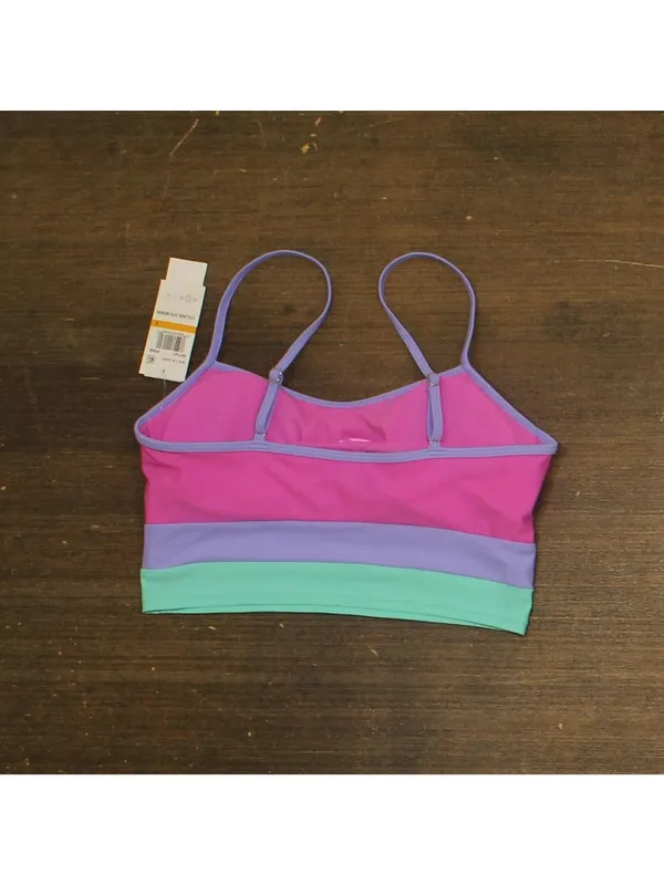 NWT Salt + Cove Juniors Colorblocked Midkini Swim Top 807147 Pink Multi S - Image 3