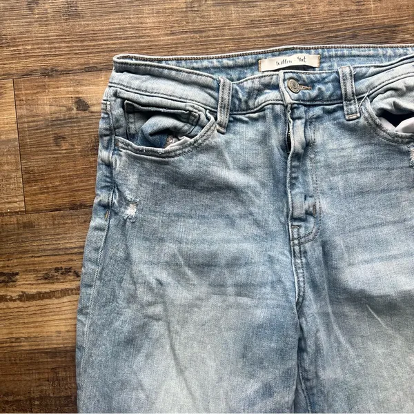 Willow + Root Womens Blue Light Wash Mom Fit Distressed Ripped Denim Jeans Sz 30 - Image 2