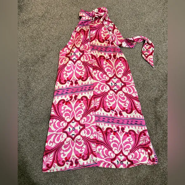 Mango Printed Halter Gown Size 8 - Image 5