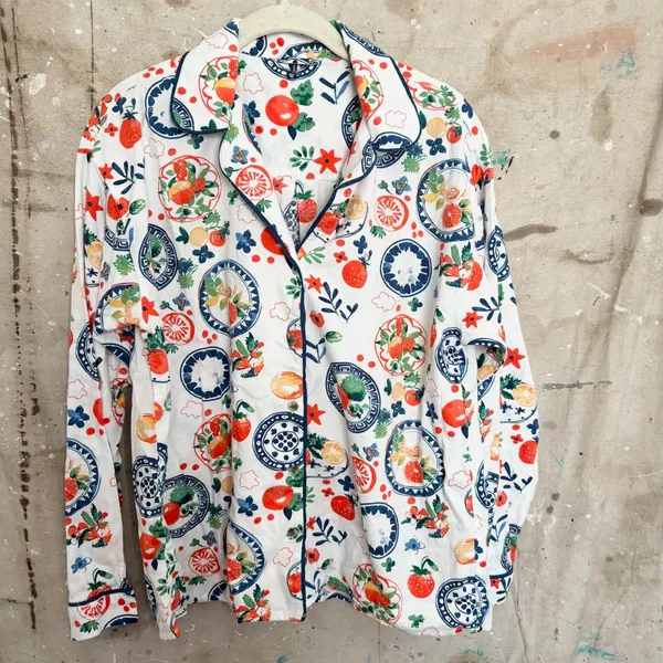 Anthropologie LyreBird Cloud Flannel Pajama Set - Image 5