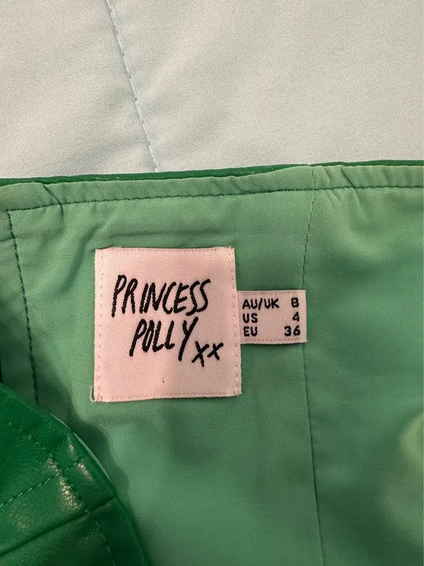 Princess Polly Jessica PU Bustier Top Green - Image 5