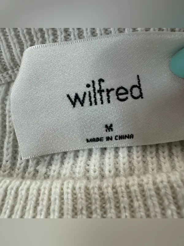 Aritzia Wilfred‎ White Knit Sweater Medium - Image 7