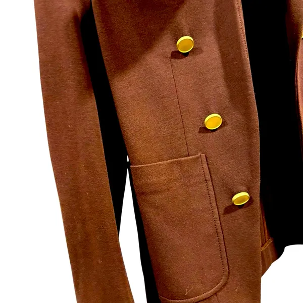 Theory Blazer Jacket 2 M Burgundy Red Jontia K Dark Academia Corpcore Minimalist - Image 4