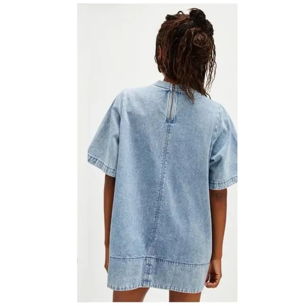 Free People Harlow Denim Minidress Size Small - Image 3