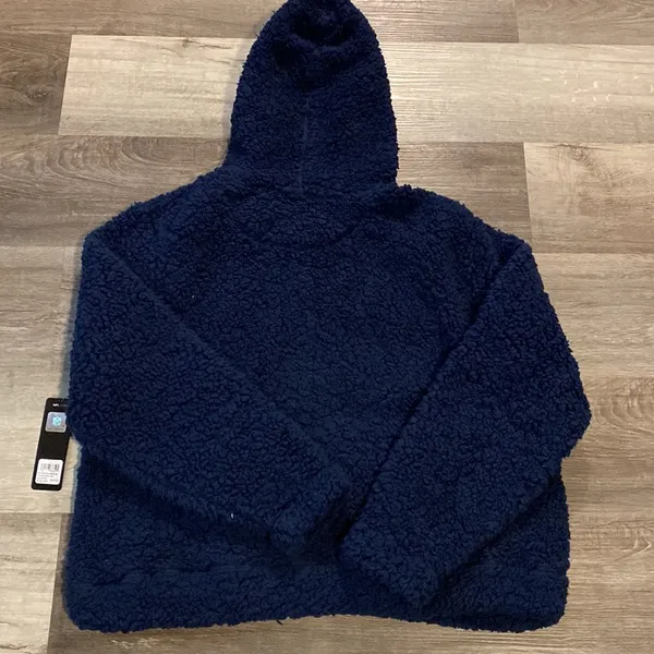 NFL New! Chicago Bears womens navy blue sherpa hoodie size L - Image 8