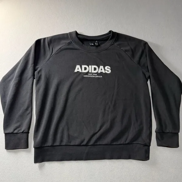 VIntage Adidas Est. 1949 Herzogenaurach Crewneck Sweatshirt Black XL - Image 2