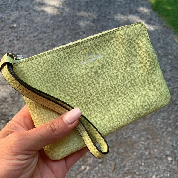 Authentic COACH Coated leather zip top wallet /wristlet - Image 2