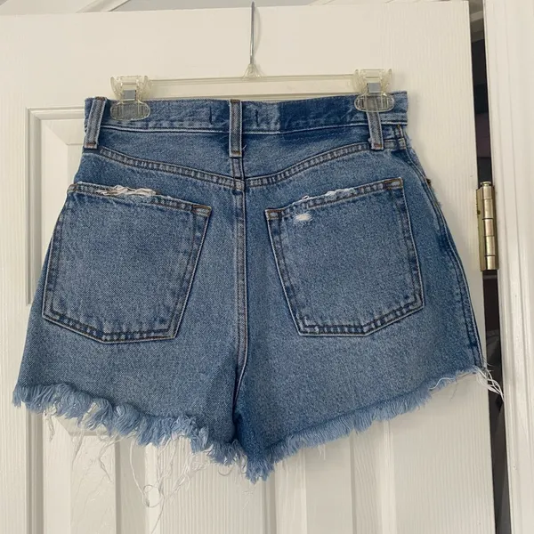 Abercrombie Ultra High Rise Denim Shorts - Image 3
