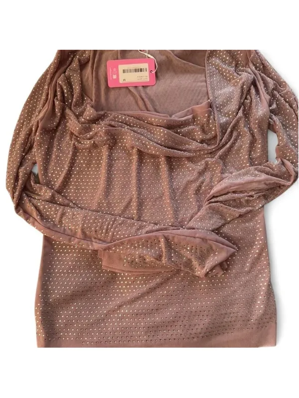Edikted Marena Rhinestone Cowl Neck Top medium - Image 2