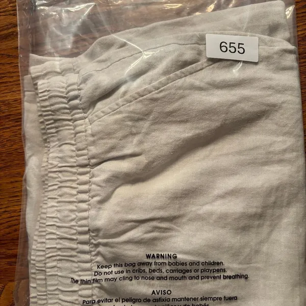 Old Navy‎ Linen Blend Pants Women's Size XXL Drawstring Straight Leg Beach Vacay - Image 10