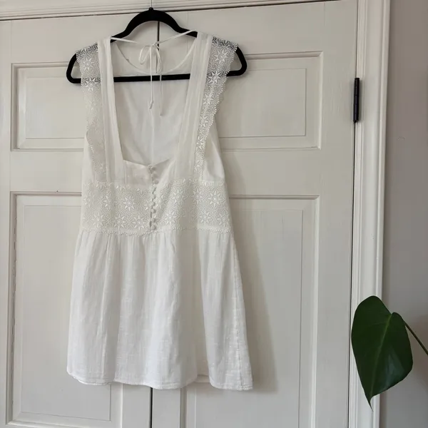 Sézane Naide Mini Dress White Lace Ecru FR 38 US Size 6‎ Bridal Paris Sold Out - Image 14