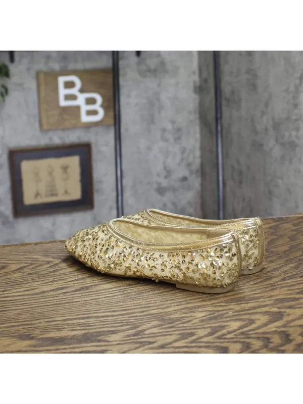 A New Day Sequin Ballet Flats Sammie Gold Yellow 5.5M - Image 2