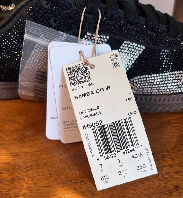 Adidas Samba OG Black and Silver Rhinestones women’s 8.5 - Image 8