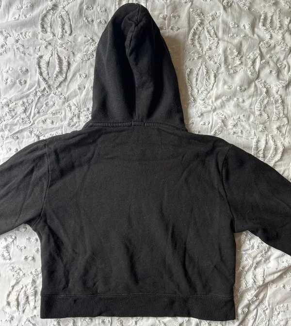 John Galt Black S Cropped Hoodie - Image 4