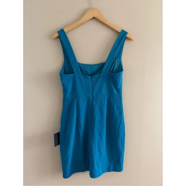 Lulus Social Sensation Blue Square Neck Mini Bodycon Dress Size Small - Image 4