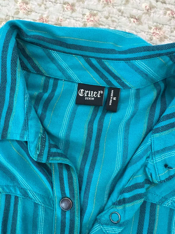 Cruel Girl Pearl Snap Western Shirt - Image 2
