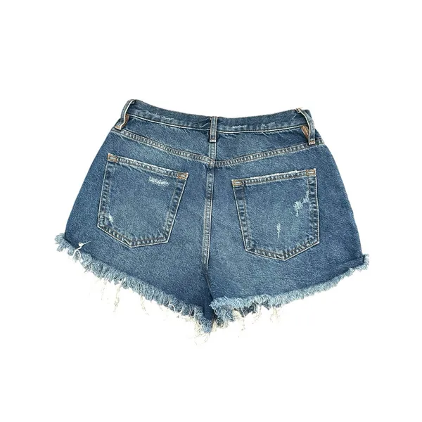 Free People We the Free Size 28 Jean Shorts Denim Ripped Button Fly #AA5-5‎ - Image 11