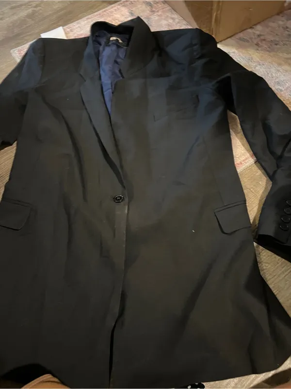 Reformation Classic Black Single-Button Women's Blazer Coat - Image 7