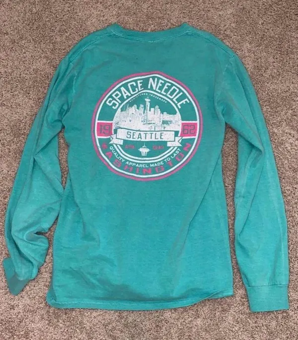 Seattle Space Needle Longsleeve Blue - Image 4