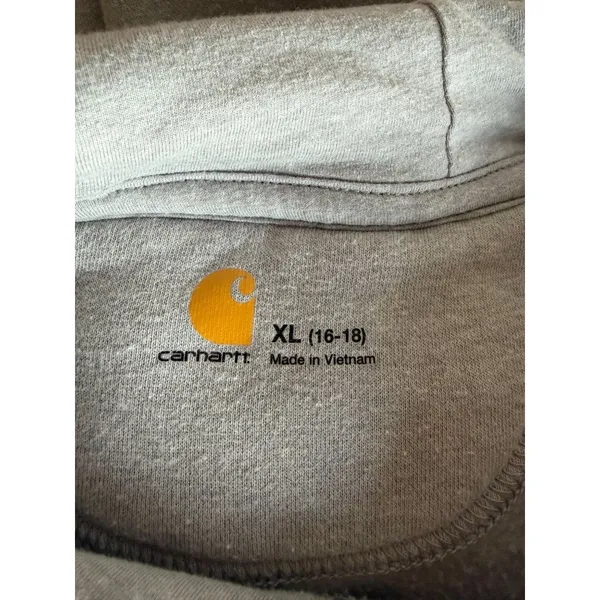 Carhartt Light Gray Pullover Hoodie - Image 5