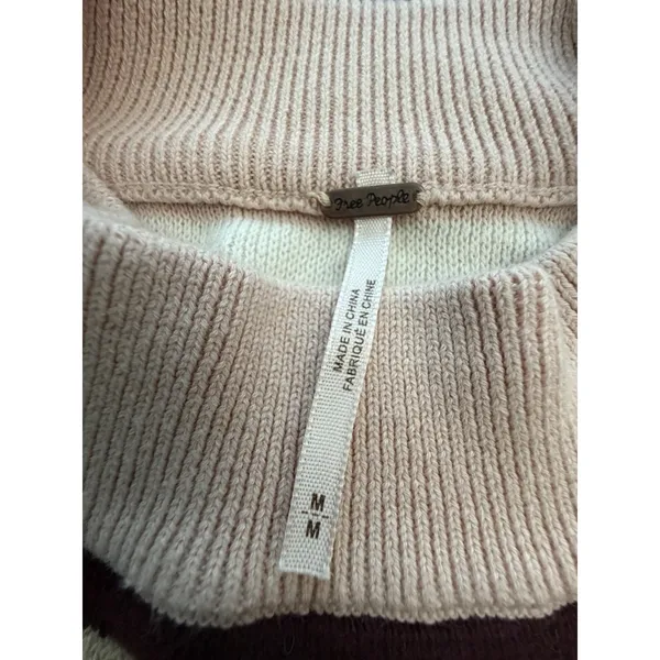Free People Sweater Dress Women's Size Medium Striped Long Sleeve #U12-1 - Image 2
