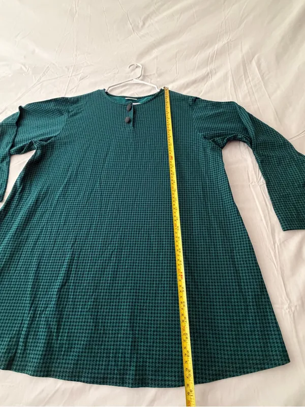 Honors Maternity Houndstooth Size M Green 3/4 Sleeve Top(A659) - Image 7