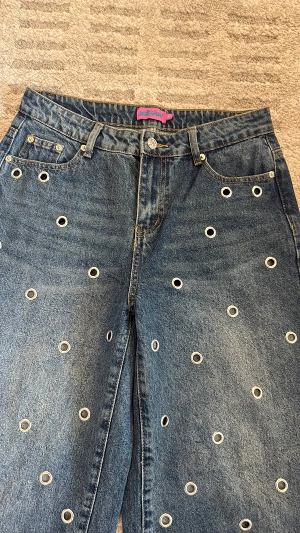 Jaimie Grommet Low Rise Jeans - Image 10