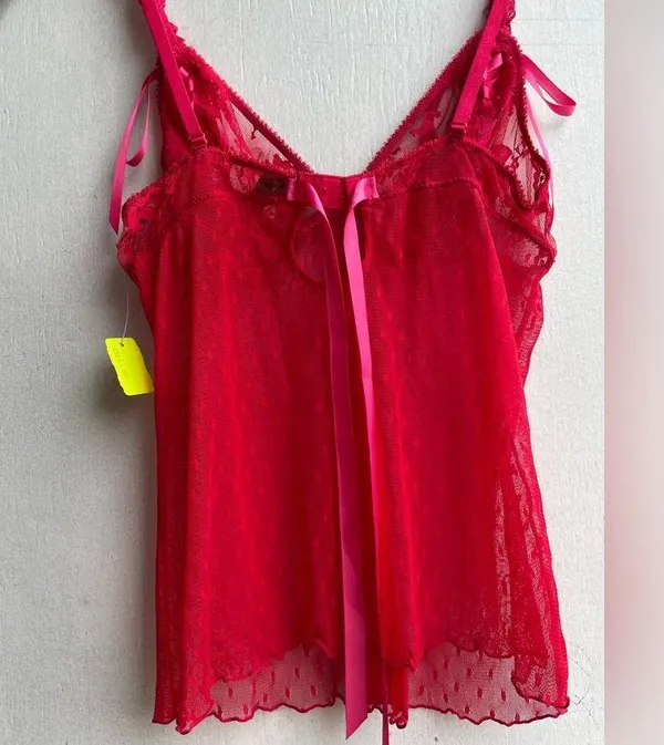 Victoria's Secrets Sexy Little Things Lace Babydoll Lingerie Top Size M A11 - Image 10