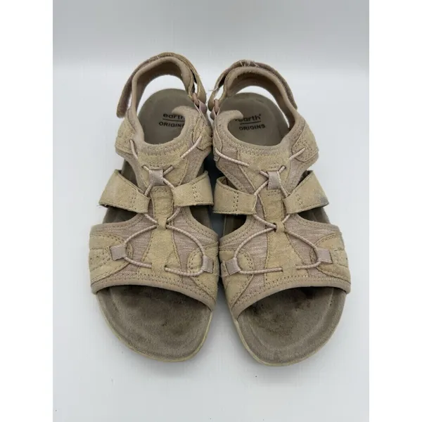 Earth Origins Sandals Womens 8.5 Savoy Siena Leather Hook & Loop Hiking Travel - Image 6