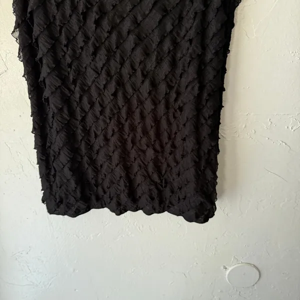 Saint‎ Tropez West Black Textured Tank M Y2K Grunge Studded Going Out Top - Image 3