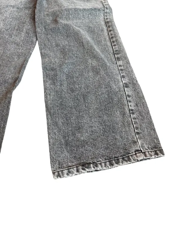Pimkie Washed Black Denim Wide Leg Jeans High Waisted Classic Size 34 0-2 Womens - Image 10