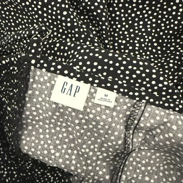 GAO Retro Black White Polka Dot Mini Fit Flare Dress Size M Pinup Rockabilly - Image 2