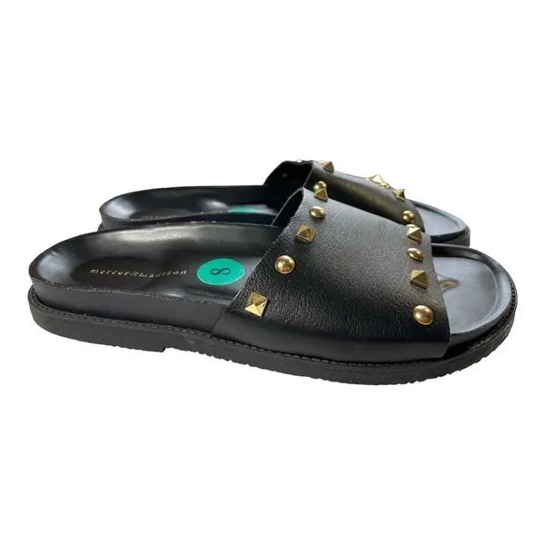 Mercer & Madison black slides Size 8 - Image 4