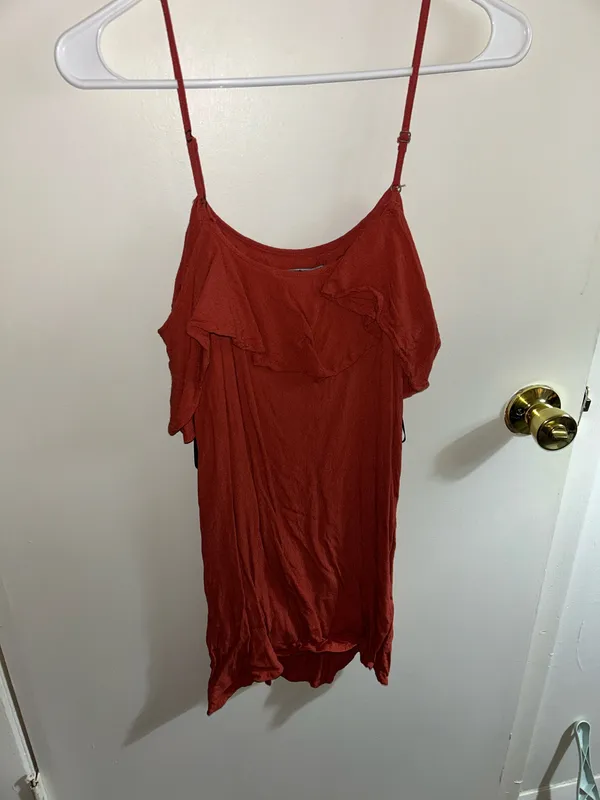 Off-Shoulder Burnt Orange Dress - Forever 21 - M/Medium - Image 2